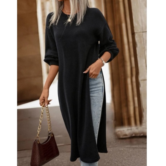 Luxe slit thigh sweater - Picture 1 of 6